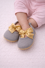 Grey Bow Shoes - SG-05