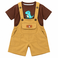 Brown Dinosaur Romper - RB-11