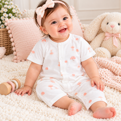 Mushroom White Romper - GR-01