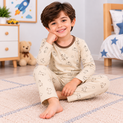 Beige Animals Shirt & Trouser - TB-14