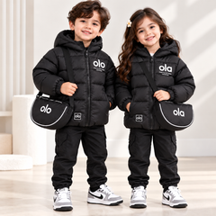 Black Alo Puffer With Bag - PU-05