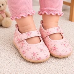 Pink Floral Booties - SG-16