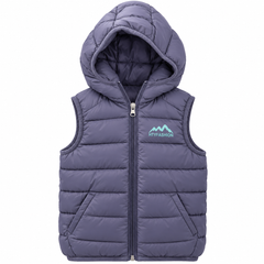 Lilac Sleeveless Puffer Jacket - SP-09
