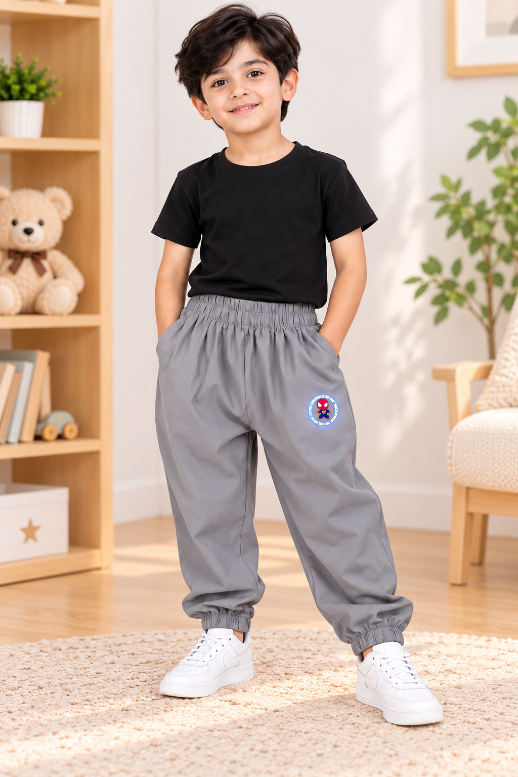 Grey Spiderman Lightening Trouser - TU-02