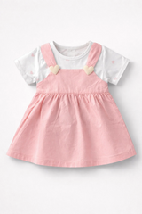 Pink Heart Girls Frock - FG-07