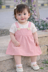 Pink Heart Girls Frock - FG-07