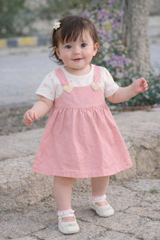 Pink Heart Girls Frock - FG-07