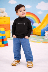 Black Mock Neck Shirt - MU-02