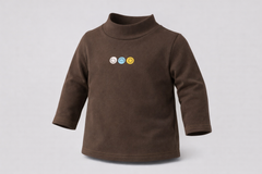 Brown Mock Neck Shirt - MU-01