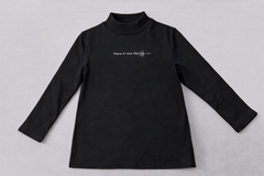 Black Mock Neck Shirt - MU-02