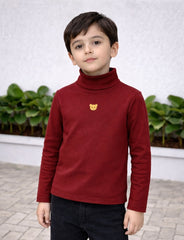 Maroon Mock Neck Shirt - MU-08