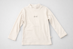 Cream Mock Neck Shirt - MU-07