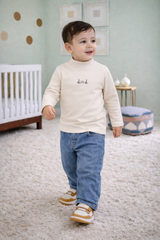 Cream Mock Neck Shirt - MU-07