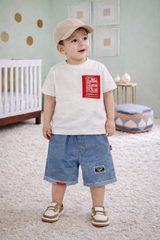 Printed Shirt & Denim Shorts - DB-02