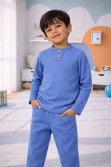 Blue Ribbed Set - TB-02