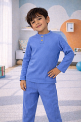 Blue Ribbed Set - TB-02