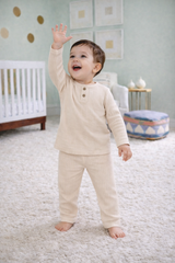 Beige Ribbed Set - TB-03