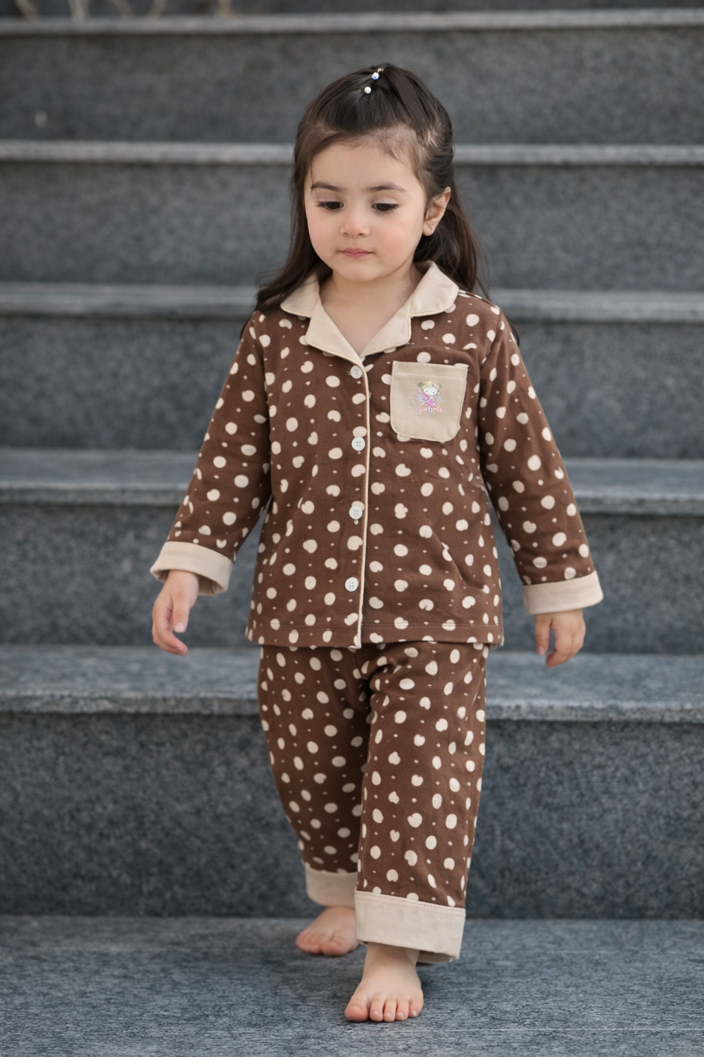 Brown Heart Nightsuit - NG-06