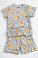 Grey Cartoon Shirt & Shorts - CB-06