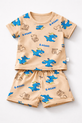 Brown Dino Shirt & Shorts - CB-02