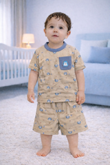 Brown Cartoon Shirt & Shorts - CB-01