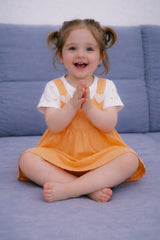 Orange Heart Girl Frock - FG-08