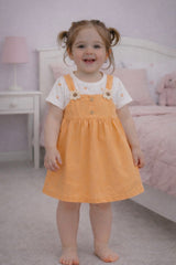 Orange Floral Girl Frock - FG-11