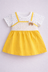 Yellow Bow Girl Frock - FG-15