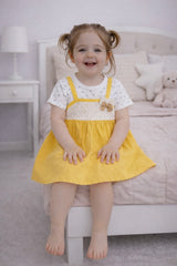 Yellow Bow Girl Frock - FG-15