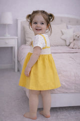 Yellow Bow Girl Frock - FG-15