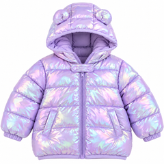 Purple Shiny Puffer jacket - PG-01