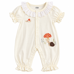 Cream Mushroom Romper - GR-02