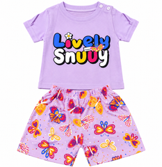 Purple Butterfly Shirt & Short - CG-20