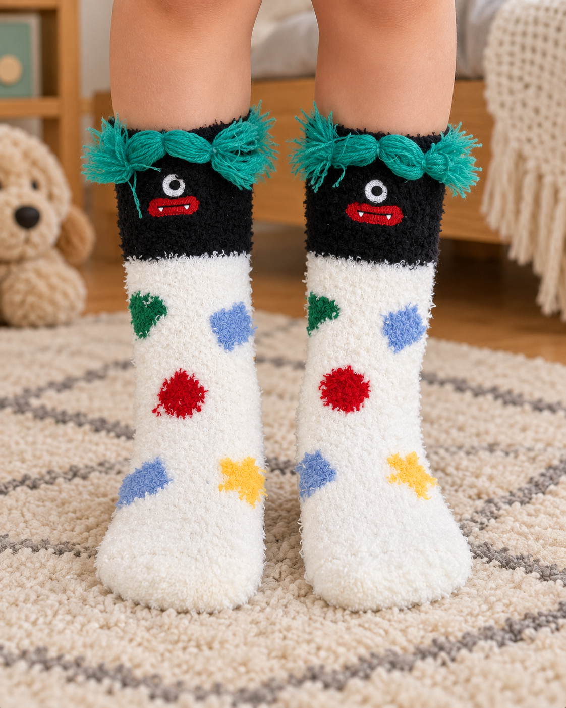 White Funky Socks - WS-16