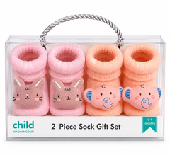 Pink & Orange Socks Set - ZU-01