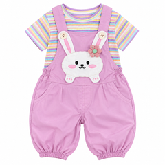 Purple Striped Romper - RG-03