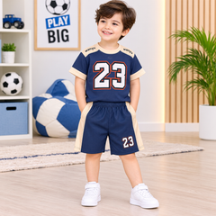 Navy Blue Jersey Set - JB-02