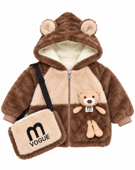 Bear Fur Jacket with Bag - FJ-02