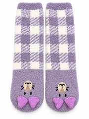Purple Check Socks - WS-09
