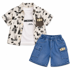 3 Piece Flip Denim Set - DB-18