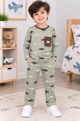 Green Airplane Shirt & Trouser - TB-17