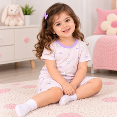 Lilac Bear Shirt & Shorts - CG-19