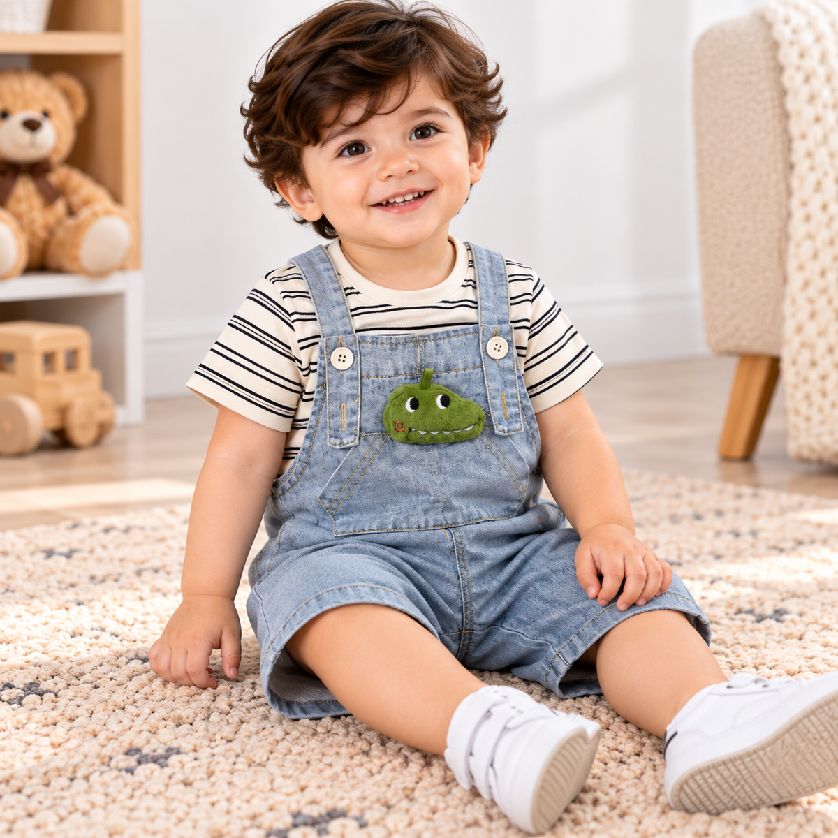 Striped Crocodile Romper - RB-05