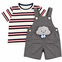 Grey 3D Cloud Romper - RB-06