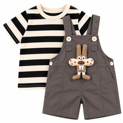Bold Striped Cartoon Romper - RB-04