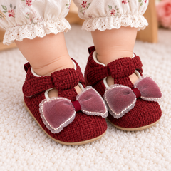 Maroon Bow Shoes - SG-54